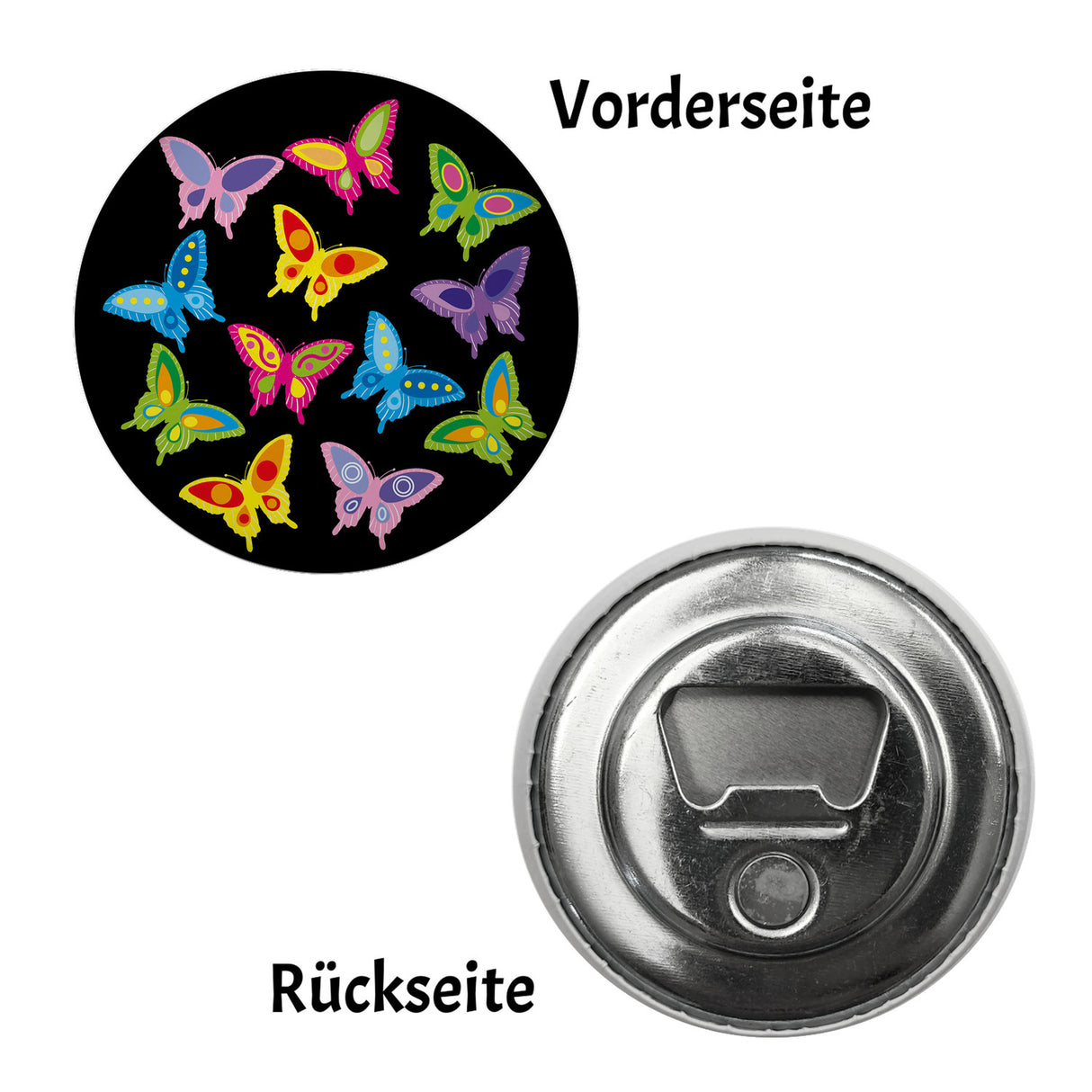Schmetterling Magnet rund