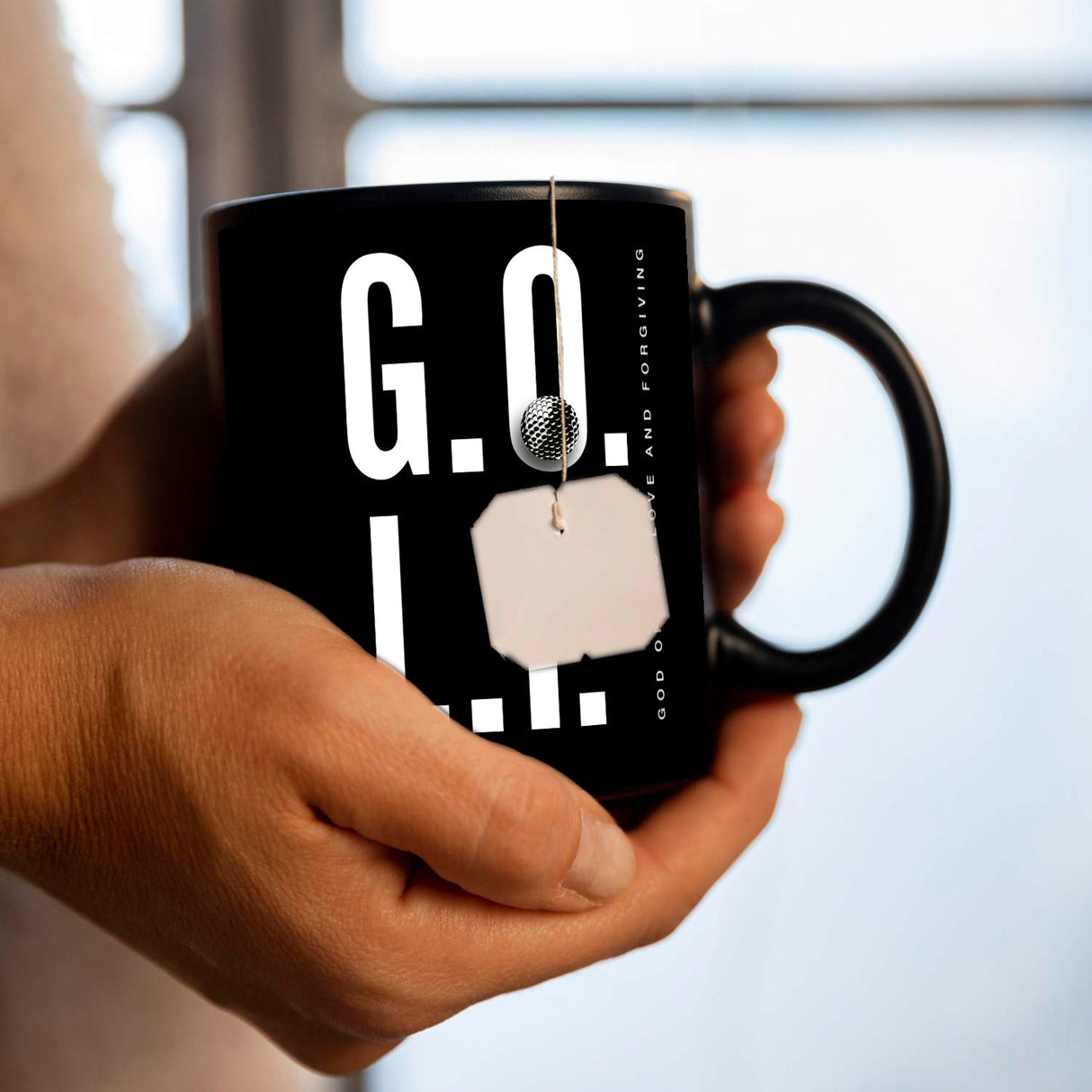 Golf. God offers love and forgiving Tasse