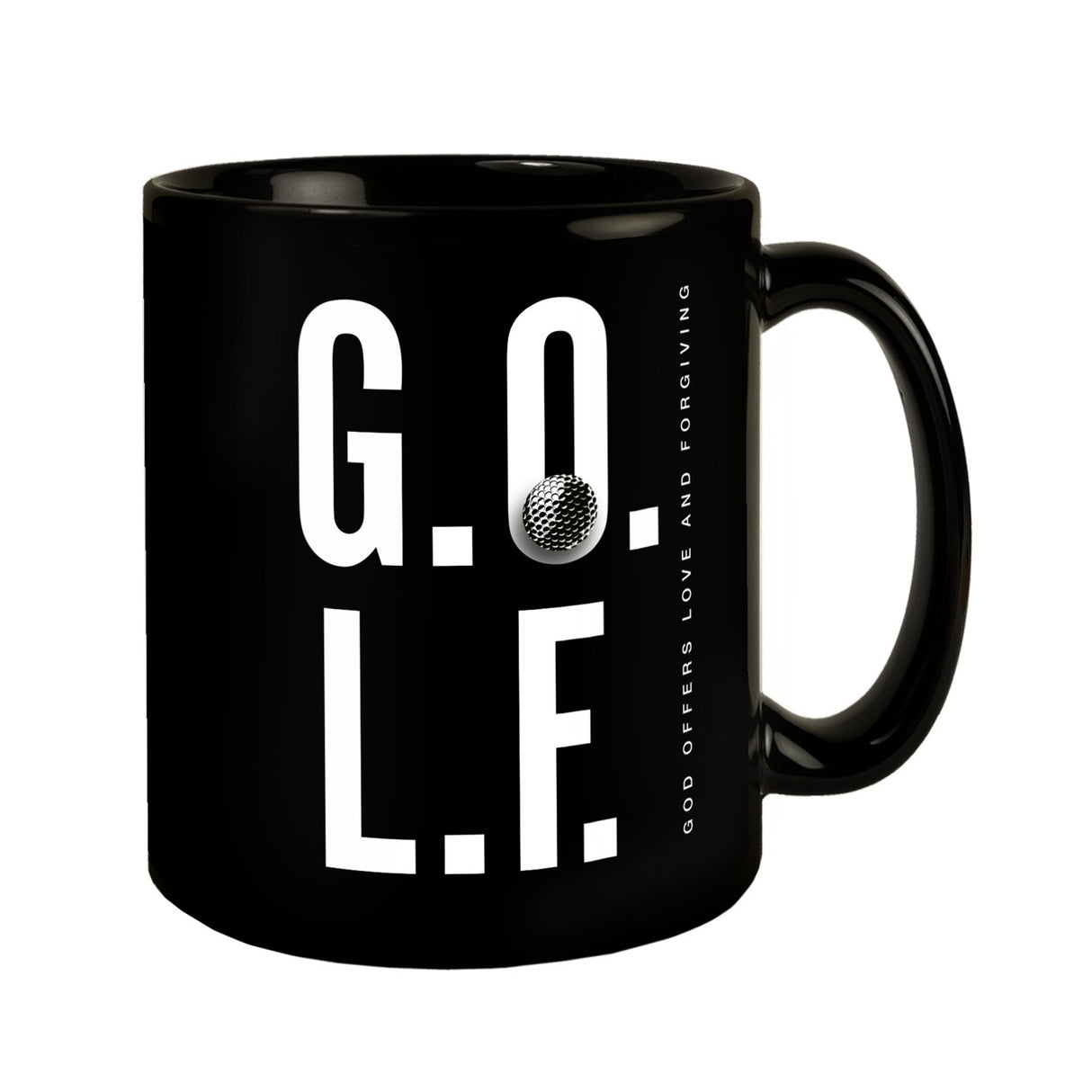 Golf. God offers love and forgiving Tasse