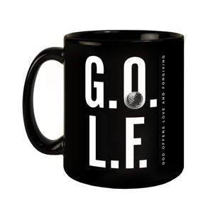 Golf. God offers love and forgiving Tasse