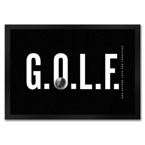 Golf. God offers love and forgiving Fußmatte in 35x50 cm