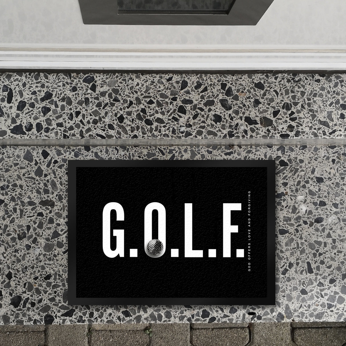 Golf. God offers love and forgiving Fußmatte in 35x50 cm