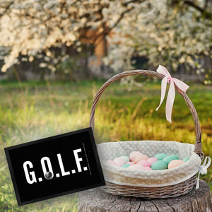 Golf. God offers love and forgiving Fußmatte in 35x50 cm