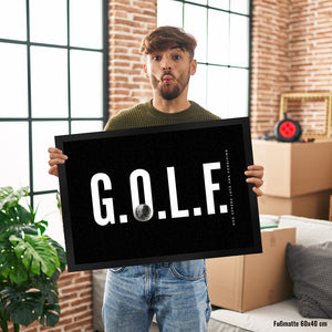 Golf. God offers love and forgiving Fußmatte in 35x50 cm