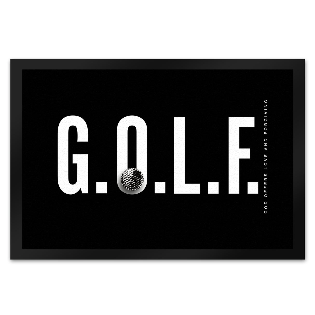 Golf. God offers love and forgiving Fußmatte in 35x50 cm