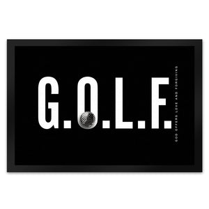 Golf. God offers love and forgiving Fußmatte in 35x50 cm