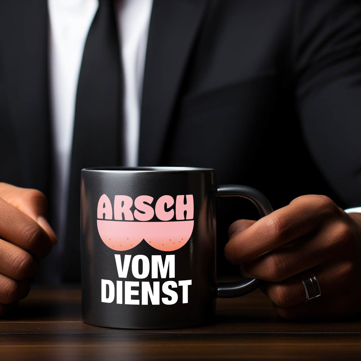 Arsch vom Dienst Tasse mit Hintern