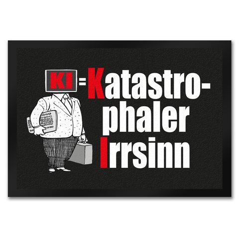 KI = Katastrophaler Irrsinn Fußmatte in 35x50 cm