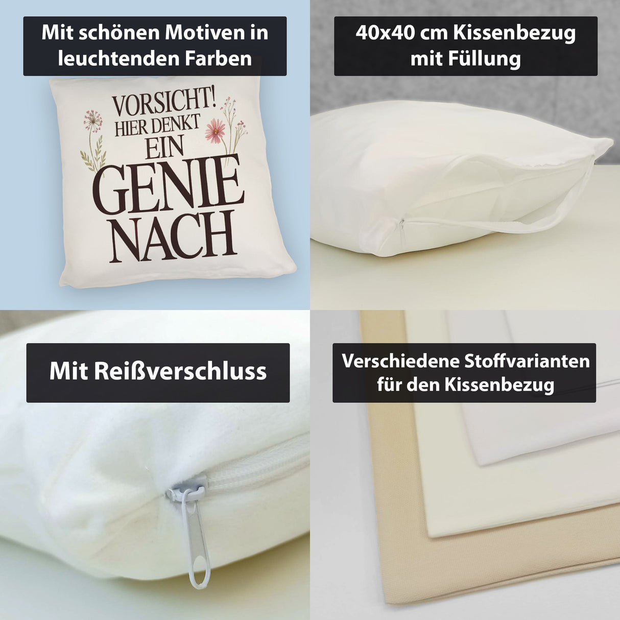 Vorsicht Genie am Werk Kissen