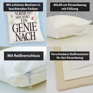 Vorsicht Genie am Werk Kissen