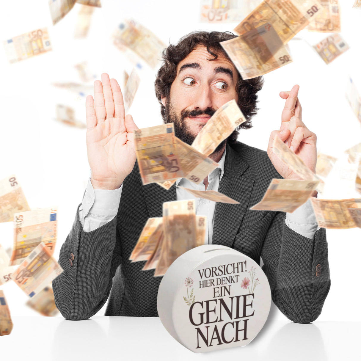 Vorsicht Genie am Werk Spardose