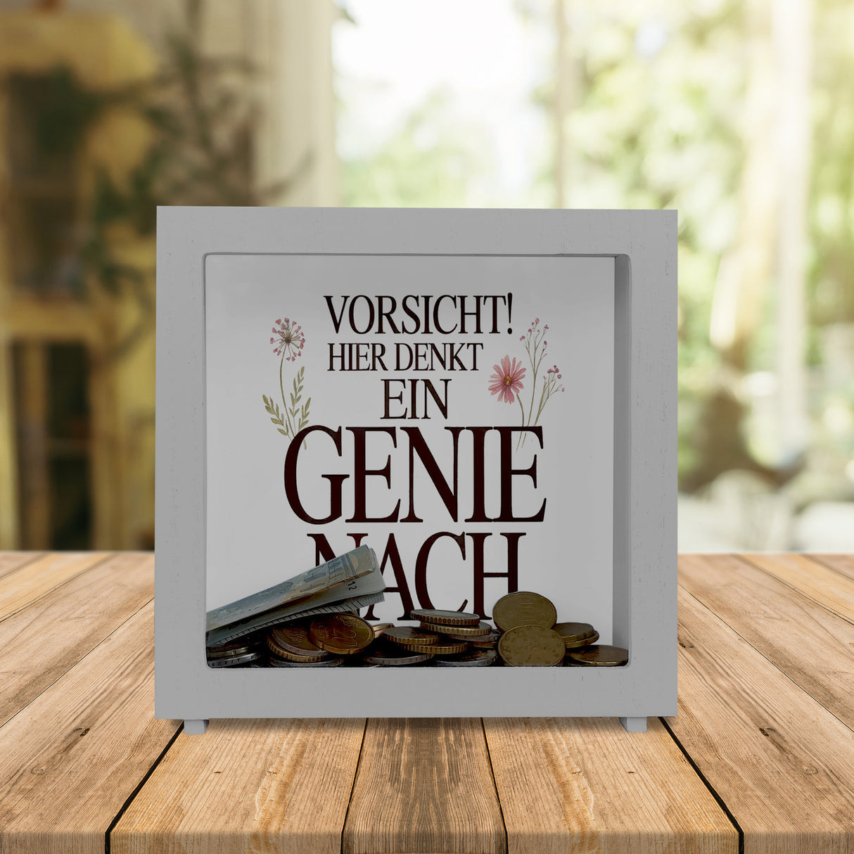 Vorsicht Genie am Werk Spardose