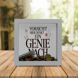 Vorsicht Genie am Werk Spardose