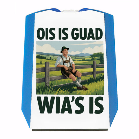 Zufriedener Bauer Ois is guad wia´s is Parkscheibe