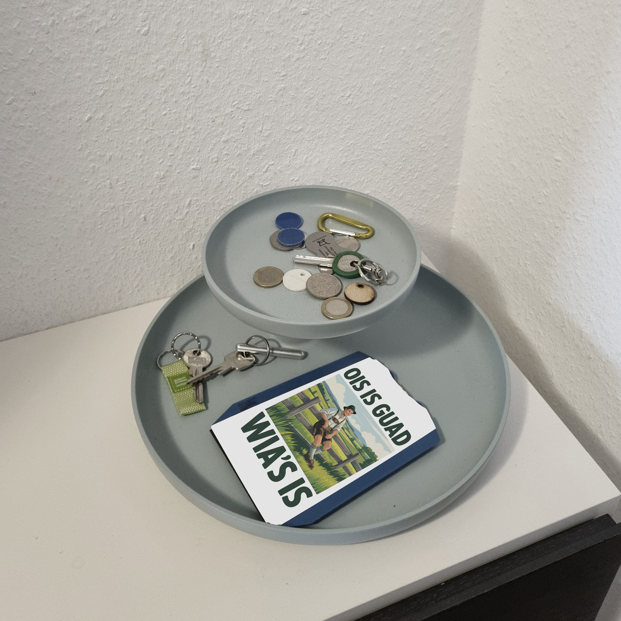 Zufriedener Bauer Ois is guad wia´s is Parkscheibe