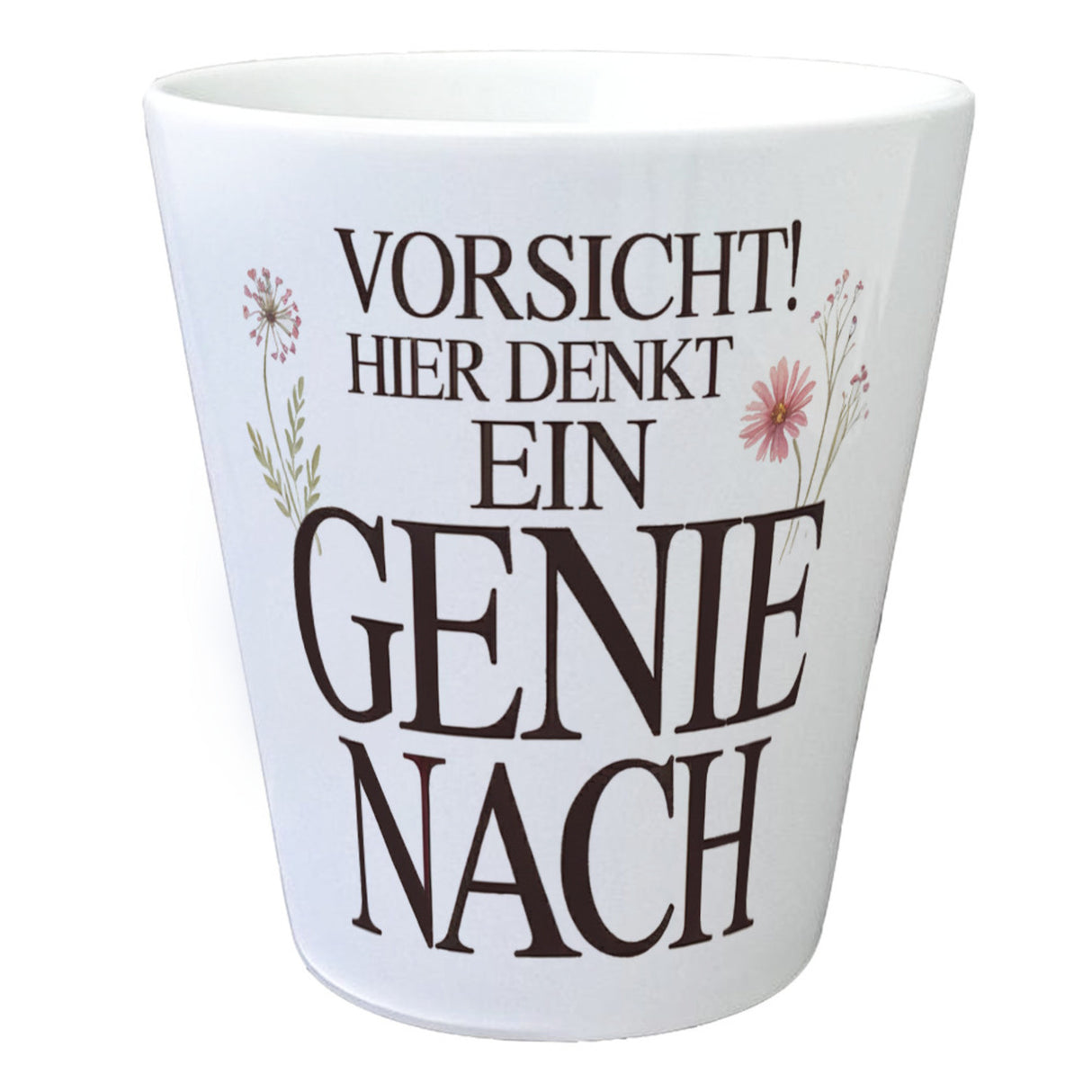 Vorsicht Genie am Werk Blumentopf Dekoration