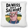 Cartoon Sau mit Brille Kissen A Sau weiß mehr