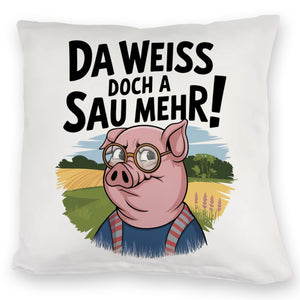 Cartoon Sau mit Brille Kissen A Sau weiß mehr