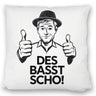 Mann mit Daumen hoch Des basst scho Kissen