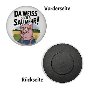 Cartoon Sau mit Brille Magnet A Sau weiß mehr