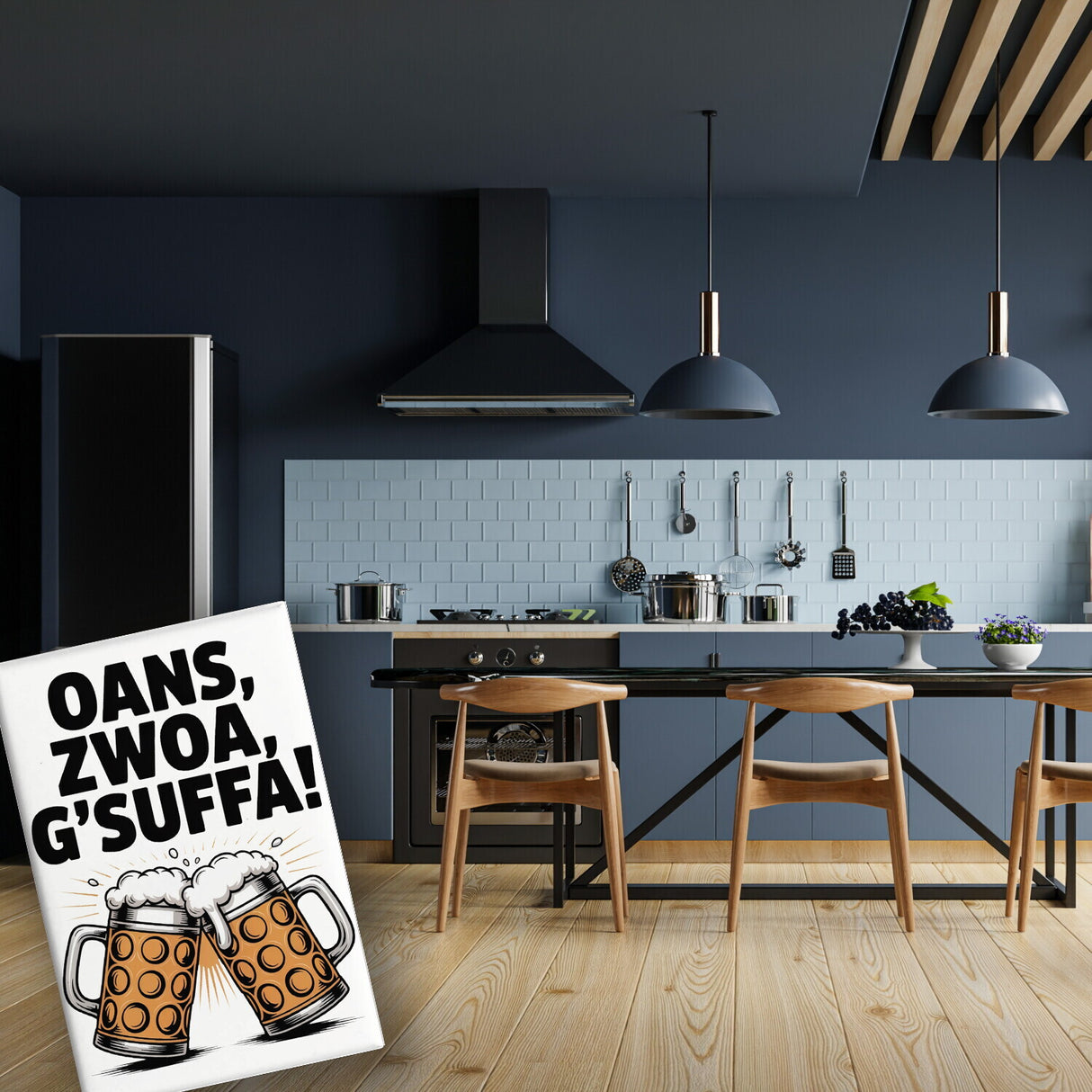 Zwei Bierkrüge Oans, zwoa, g’suffa Souvenir Souvenir Magnet
