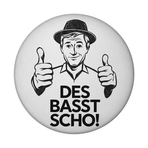 Mann mit Daumen hoch Des basst scho Magnet