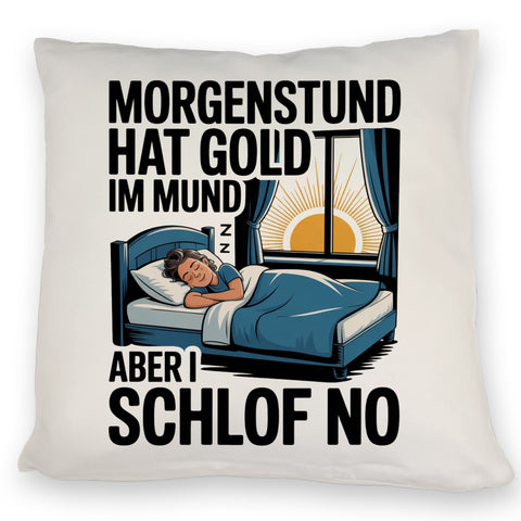 Morgenstund hat Gold im Mund, I schlof no Kissen Schlafende Person