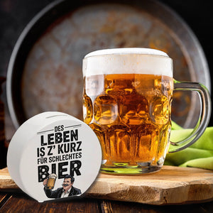 Leben zu kurz für schlechtes Bier Spardose Mann mit Bierkrug