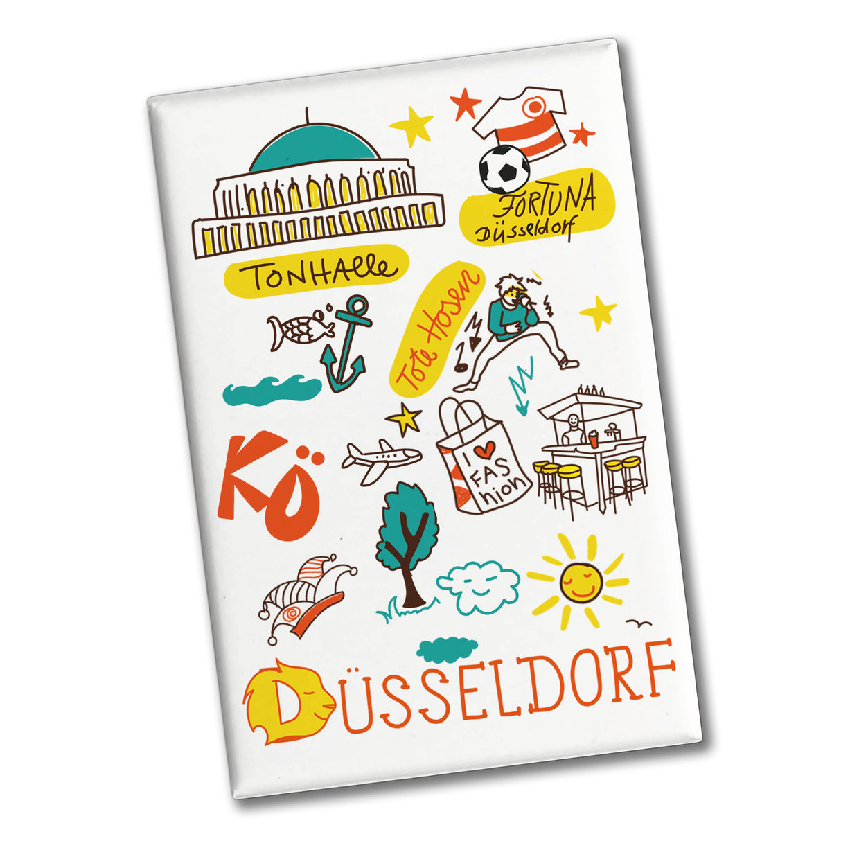 Düsseldorf Wimmelbild Souvenir Souvenir Magnet - Tonhalle