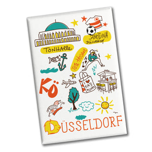 Düsseldorf Wimmelbild Souvenir Souvenir Magnet - Tonhalle