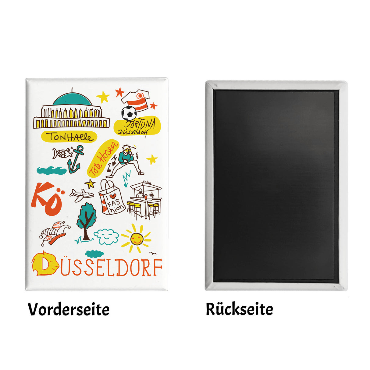 Düsseldorf Wimmelbild Souvenir Souvenir Magnet - Tonhalle