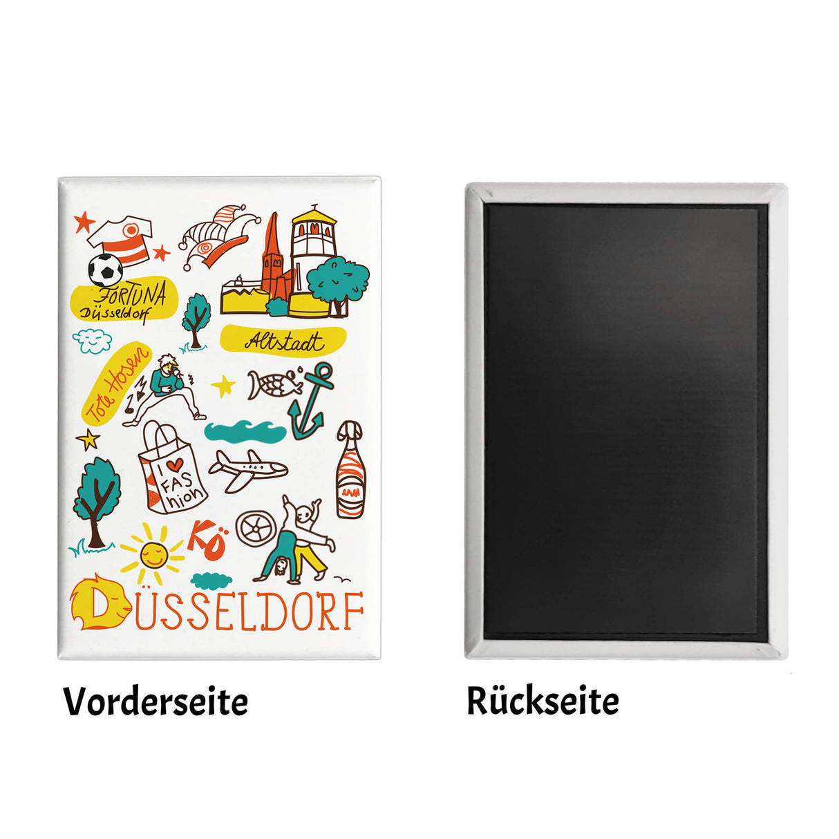 Düsseldorf Wimmelbild Souvenir Souvenir Magnet - Kö