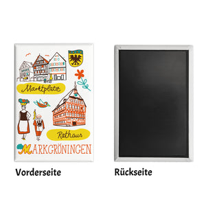 Markgröningen Wimmelbild Souvenir Souvenir Magnet - Marktplatz