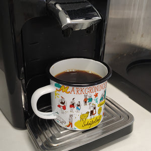 Markgröningen Wimmelbild Emaille Tasse