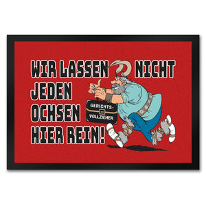 Gerichtsvollzieher nicht willkommen hier Fußmatte in 35x50 cm