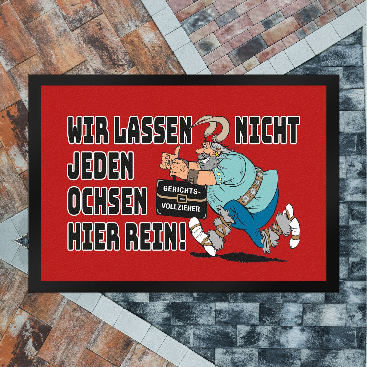 Gerichtsvollzieher nicht willkommen hier Fußmatte in 35x50 cm