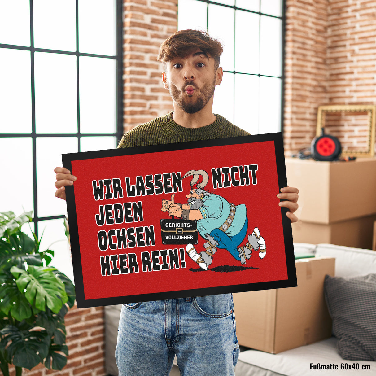 Gerichtsvollzieher nicht willkommen hier Fußmatte in 35x50 cm