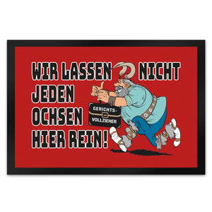 Gerichtsvollzieher nicht willkommen hier Fußmatte in 35x50 cm