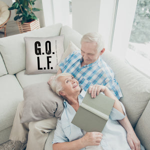 Golf. God offers love and forgiving Kissen
