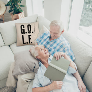 Golf. God offers love and forgiving Kissen