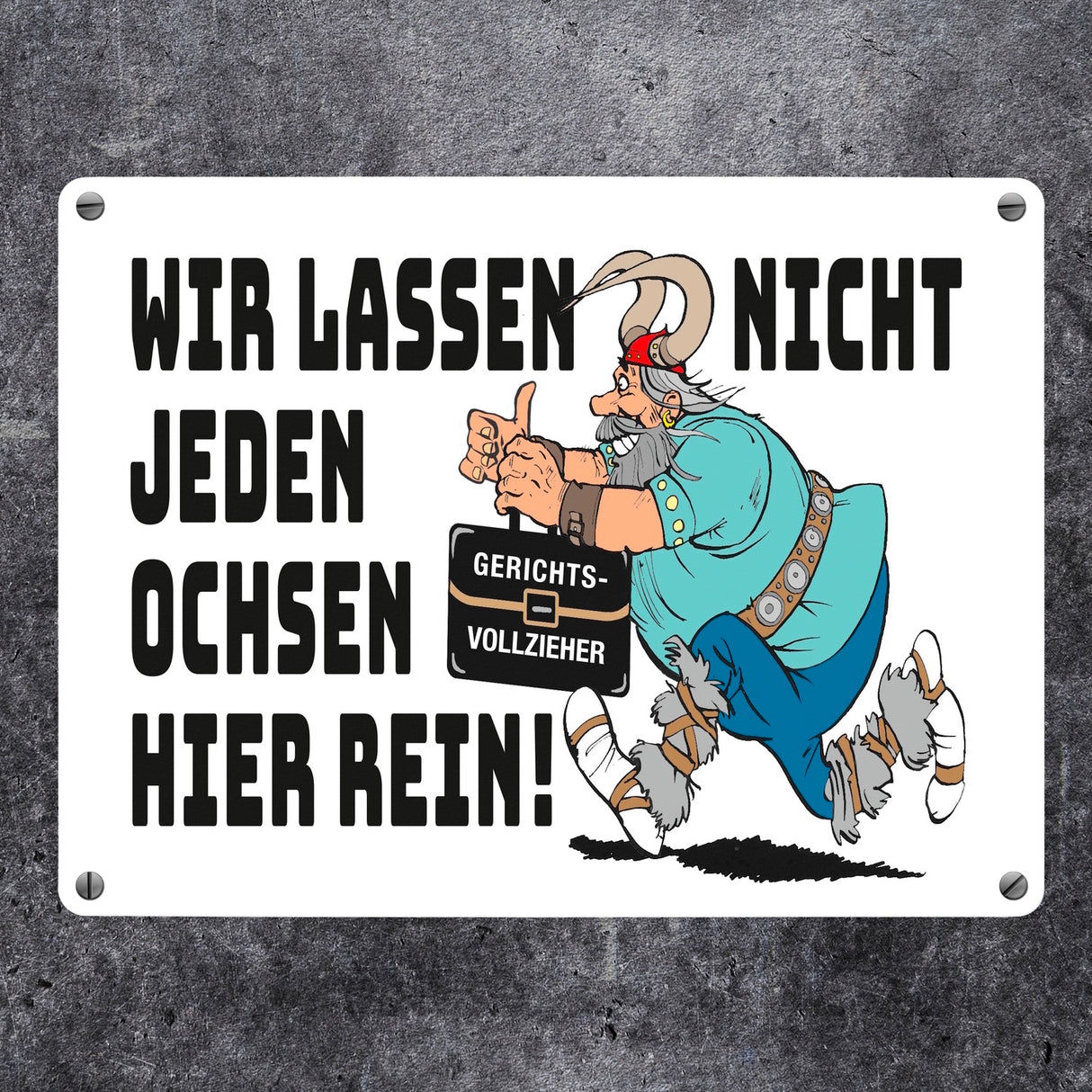 Gerichtsvollzieher keinen Zutritt Metallschild in 15x20 cm