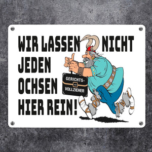 Gerichtsvollzieher keinen Zutritt Metallschild in 15x20 cm