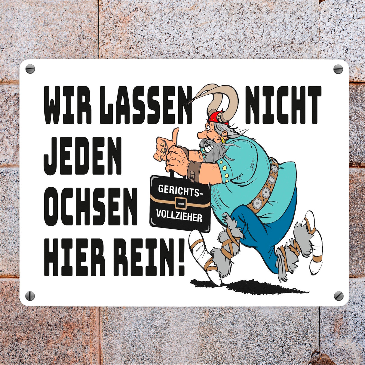 Gerichtsvollzieher keinen Zutritt Metallschild in 15x20 cm