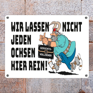 Gerichtsvollzieher keinen Zutritt Metallschild in 15x20 cm