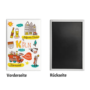 Köln Wimmelbild Souvenir Magnet - Belgisches Viertel