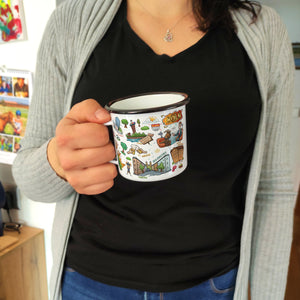 Köln Pop Art Comic Emaille Tasse