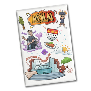 Köln Pop Art Comic Souvenir Magnet - Schokoladenmuseum