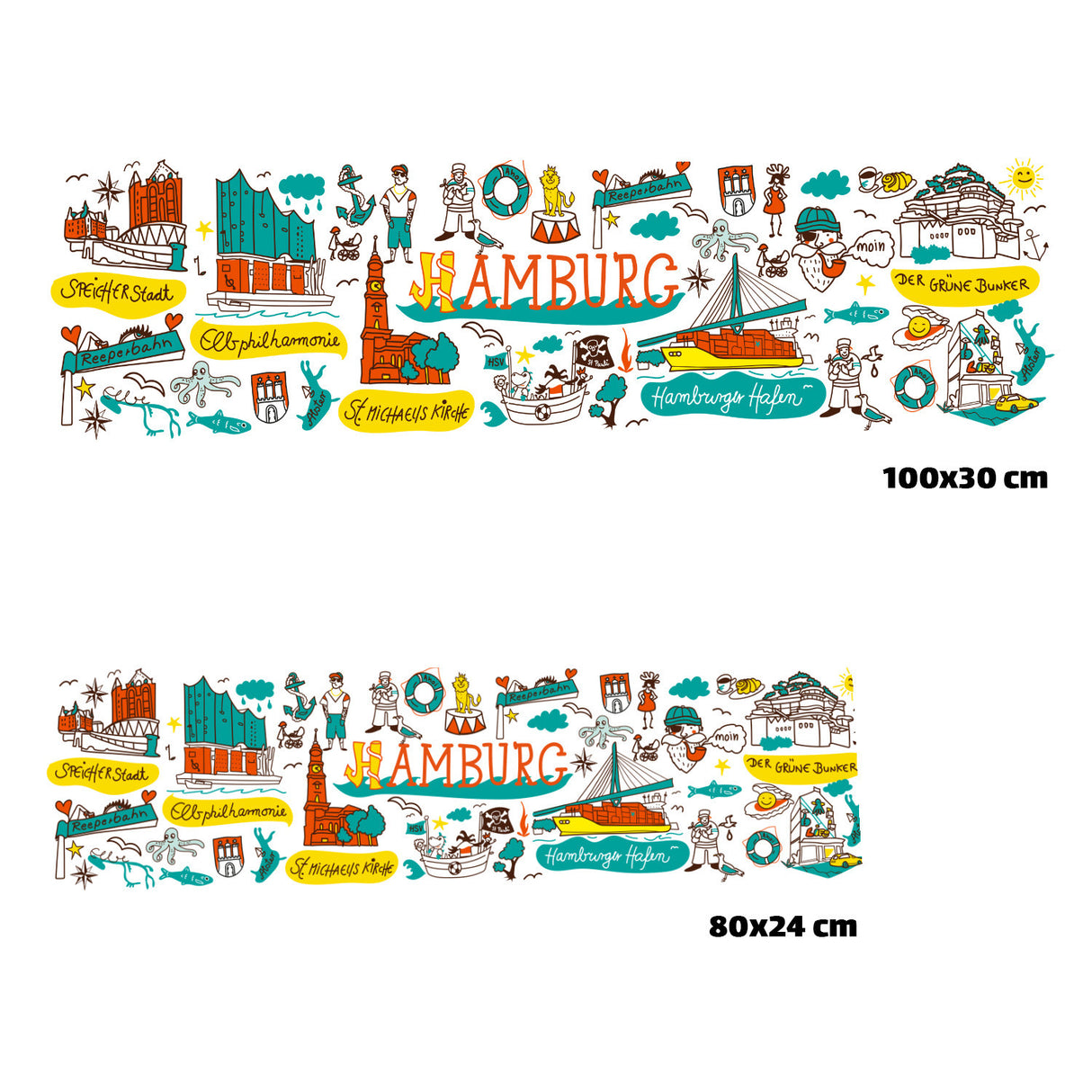 Hamburg Wimmelbild Eishandtuch