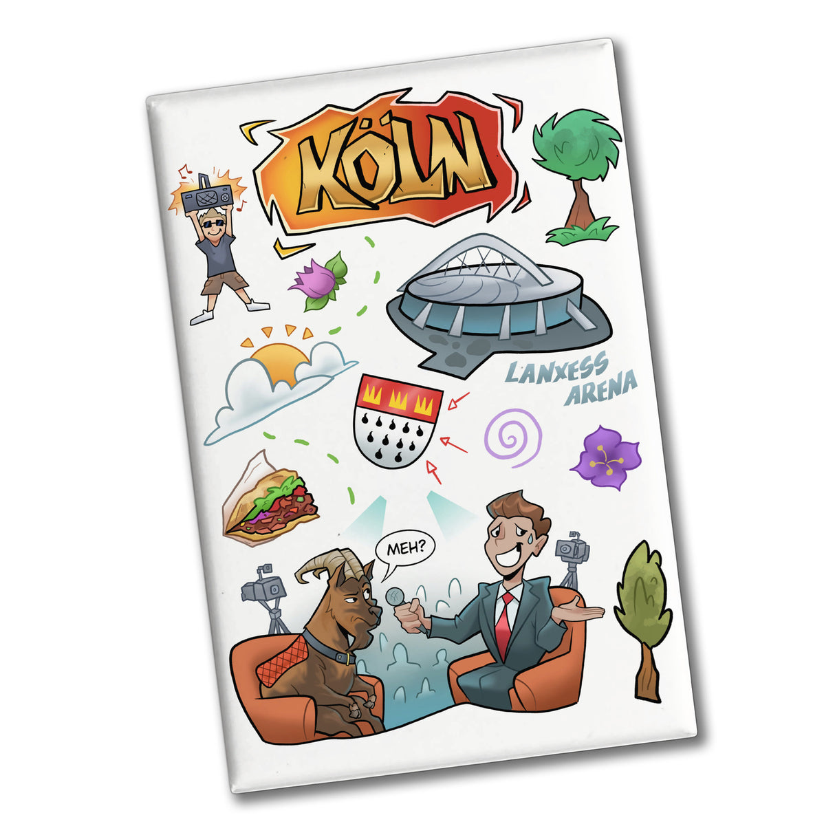 Köln Pop Art Comic Souvenir Magnet - Geißbock