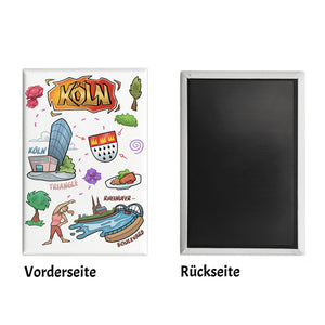 Köln Pop Art Comic Souvenir Souvenir Magnet - Rheinufer